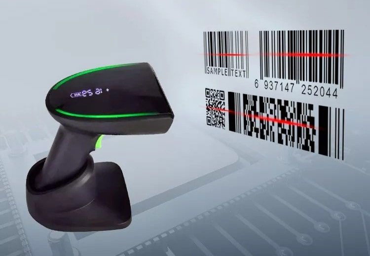 2D/1D бездротовий сканер штрих-коду 2.4G+Bluetooth MC-S8GBD-PRO з базою для зарядки sc-mc-s8gbd-pro фото